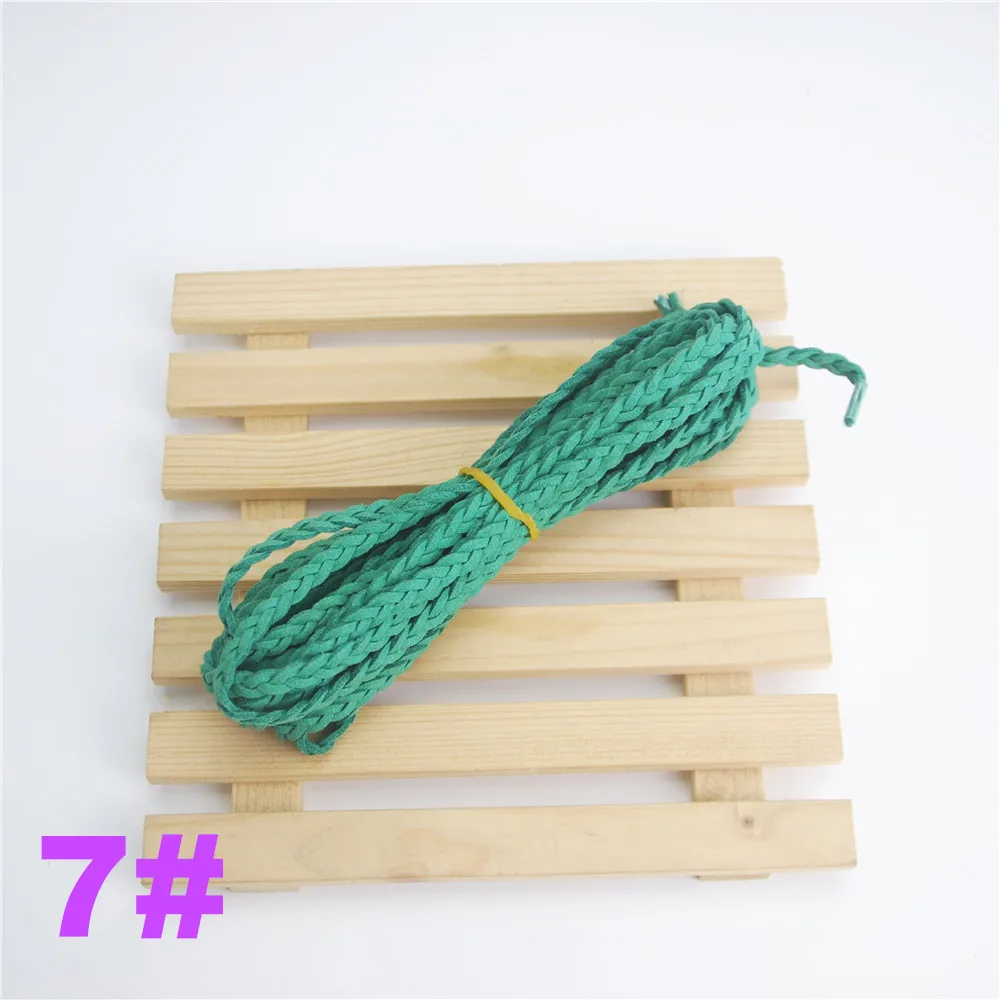 7 Top Multi 5mm Flat Faux Suede Leather Cords Braided DIY Bracelet Rope String 5meters/pcs DIY Cords Accessories ds234-b - Цвет: 7