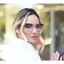 Модная оправа для очков "кошачий глаз", женские очки для близорукости, новые модные оправа для очков, сексуальные женские прозрачные линзы