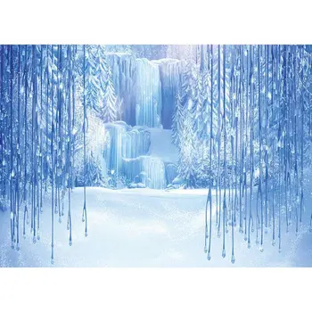 

Vinyl Cloth Photography Backdrops Children Fotografia Frozen Waterfall Falls Backgrounds Photo Studio