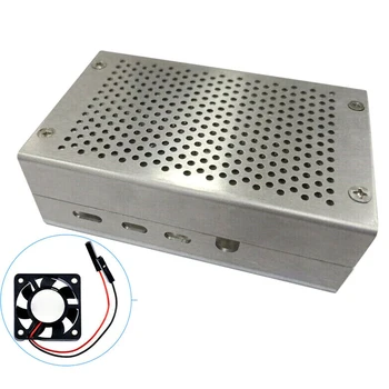 

Aluminium Alloy Enclosure Protective Box Hole Cover Cooling Fan Accessories Shell Case Hard Computer For Raspberry Pi 4