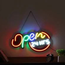 Открытая неоновая вывеска, светодиодный свет, трубка ручной работы, визуальная работа, бар, клуб, КТВ настенные украшения, неоновые лампы, коммерческое освещение, ремесла
