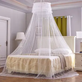 

Free-installation High Mosquito Net with Dense Hole Bed Canopy Decoration-30