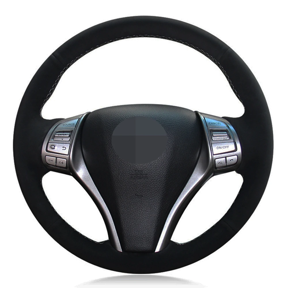Чехол рулевого колеса автомобиля замша для Nissan Teana Altima 2013-2018 X-Trail Qashqai 2014-2018 Rogue