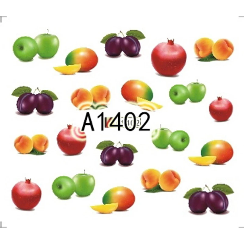 GAMBELLE Summer 25 Designs Nail Water Sticker Set Fruit Lemon Slider Nail Art Transfer Decal Colorful 2