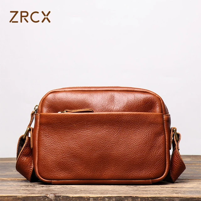 Exception Goods Bolso bandolera de cuero para hombre, bolso de hombro para  hombre