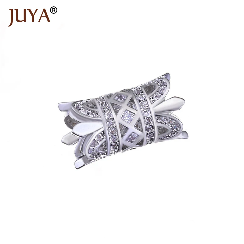 Бусины трубки из меди и циркона JUYA Kralen 17*10 мм для самостоятельного изготовления
