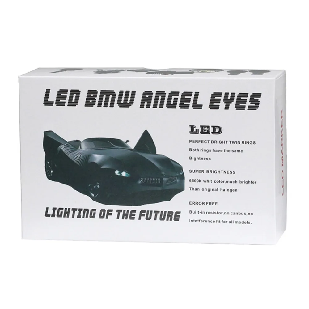 2x120 W H8 ангельские глаза гало кольца светильник авто светильник ing 6500K для BMW E82 E87 E88 E90 E91 E92 E93 E60 E61 E63 E64 E84 X1 E70 X5 E89