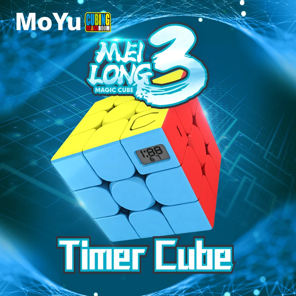 MoYu Cubing Classroom 3x3x3 Meilong Magic Timer Cube Stickerless Professional Puzzle Speed Cube Educational Toys For Children