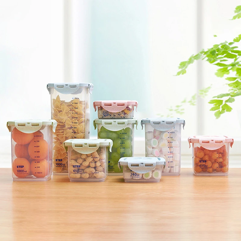 

Whole Grains Storage Tank Plastic Square Sealed Food Storage Tank (color Random) (contact Plus Carton)