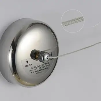 

2.5m Stainless Steel Retractable Clothesline Slip-resistant Balcony Clothing Rope Laundry Rack Clothes Hanger for Home Clothesli