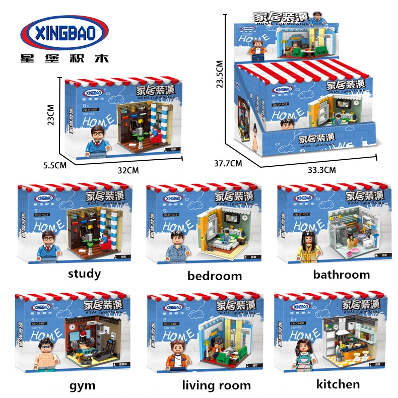 Набор, распродажа, XINGBAO, 01401, сделай сам, кухня, гостиная, кабинет, спальня, тренажерный зал, ванная комната, строительные блоки, кирпичи, игрушки для детей, куклы, подарки