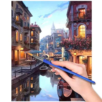 

Paint by Numbers Kit DIY Oil Painting With Frame For Home Decoration Venice 40 x 50cm 1 Set Acrylic Paints