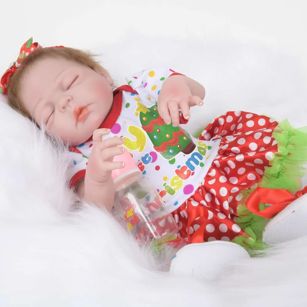 22 ''реалистичные силиконовые Bebe Reborn Baby для подарки на день рождения ребенка 55 см Прекрасные Новорожденные куклы полный винил тела действительно дети Playmates