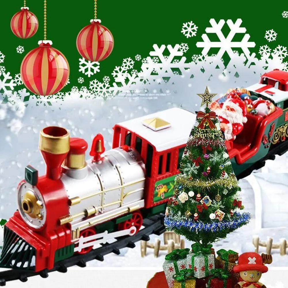 Assemble Railway Transport Electric Rail Car Building Block Track Set Compatible Toy Brick Train Home Interactive Christmas Gift