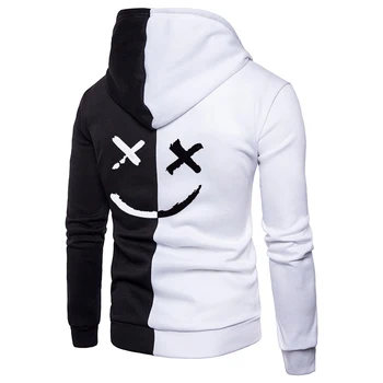 

Men Print Hoodies 2020 Spring Autumn Fashion Casual Sweatshirt Mens Pullovers Patchwork Hoodies Long Sleeve Cotton Men Hooded