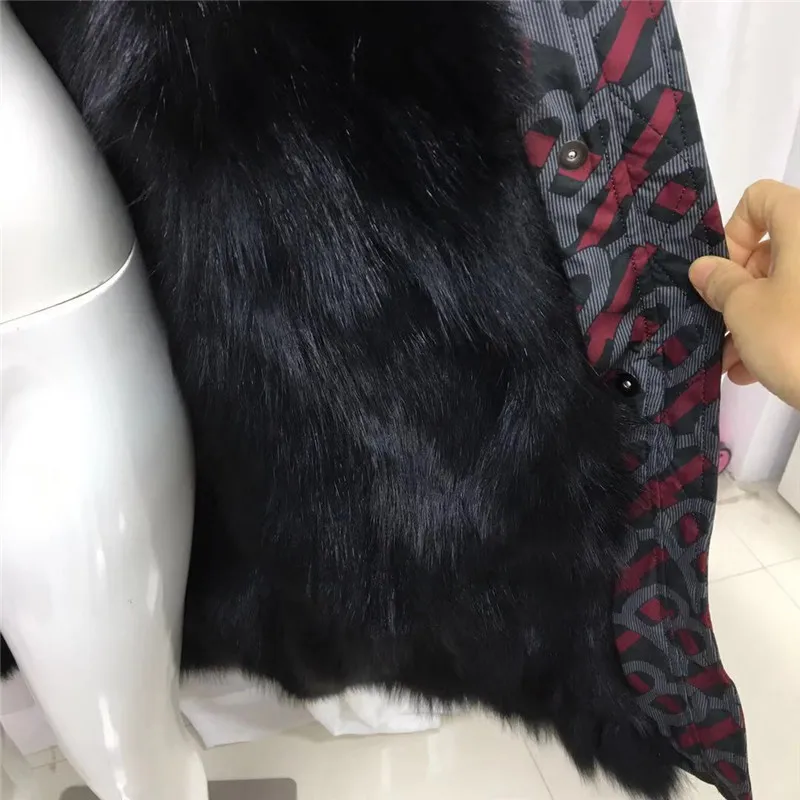 4xl меховая парка с буквенным принтом, длинное кожаное пальто с лисьим мехом для мужчин, большие размеры, зимняя теплая и водонепроницаемая куртка с мехом енота