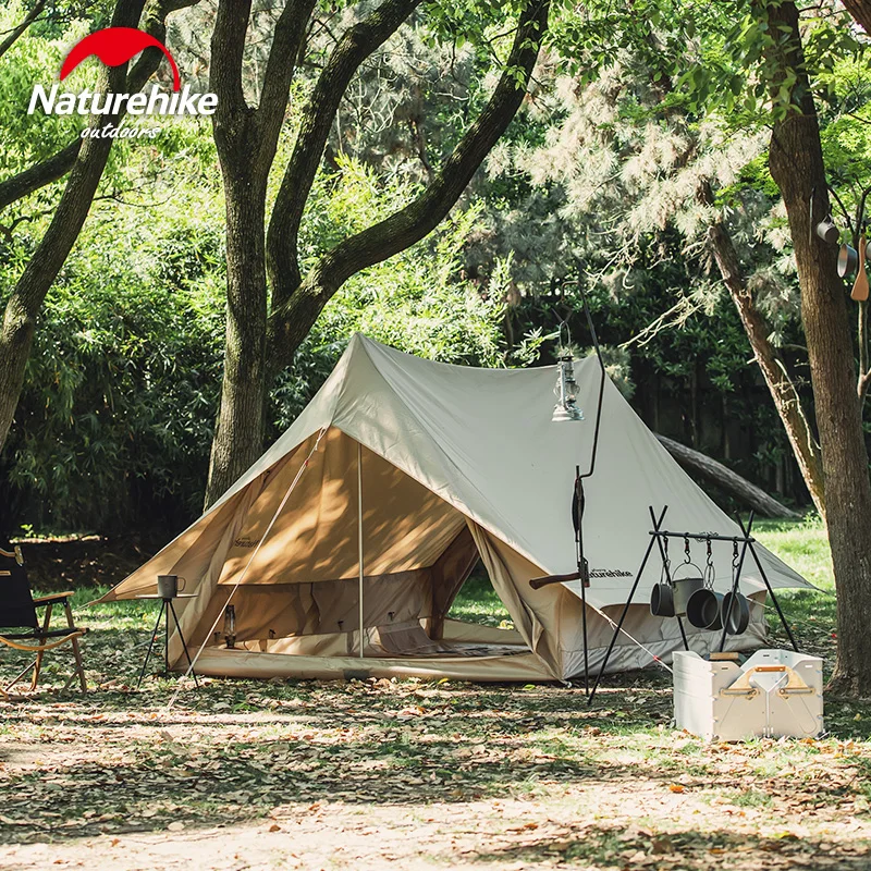 Naturehike Extend5.6 Tenda Vintage In Cotone 2 Persone Tenda Da Tetto Glamping Tende Turistiche Tenda Da Giardino All'Aperto Con Tappetino Pu3000Mm