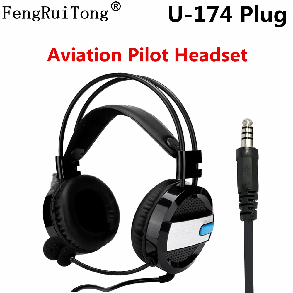 

Pilot Aviation Headset U-174 Plug Helicopter pilot headset Adjustable volume