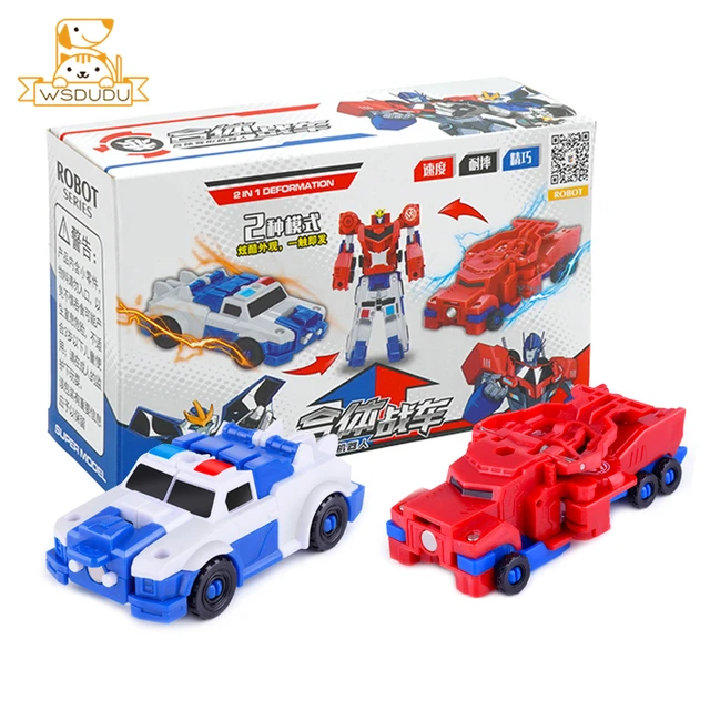 2 in 1 Optimus Prime Cool Magnetic Robot Car Transformation Action Figures Toys Deformed Auto Figurine Decor Model Boy Kid Gifts 5
