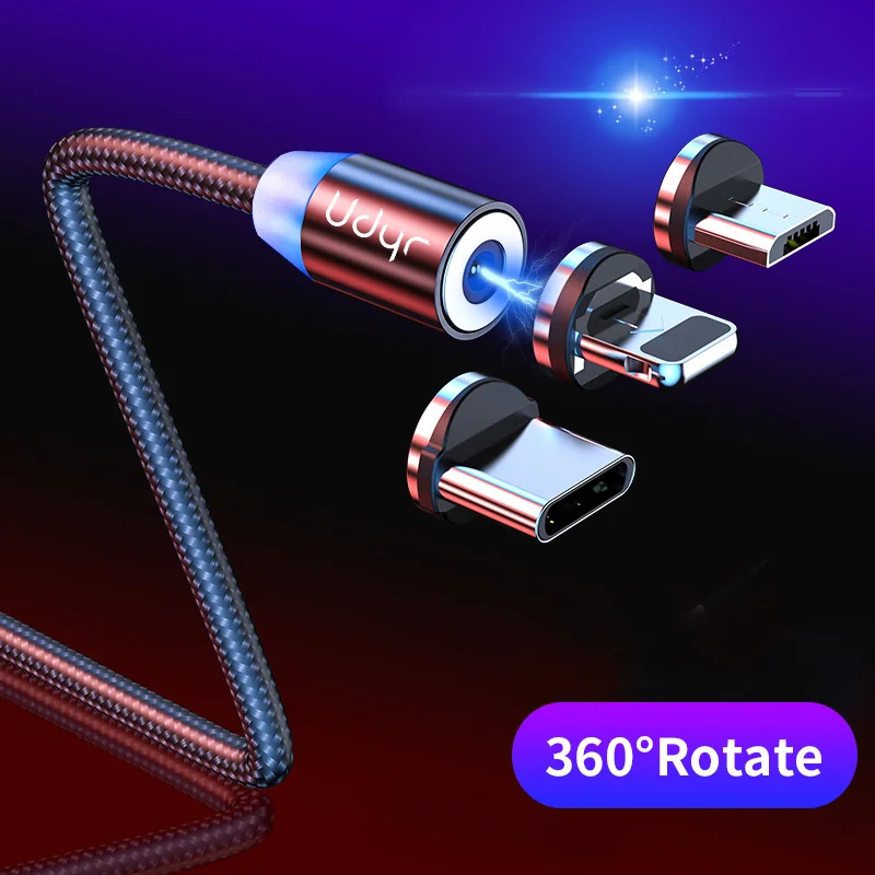 Магнитный usb кабель Udyr для быстрой зарядки USB Type C iPhone xs Samsung зарядный Micro мобильный