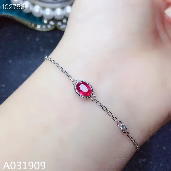 

KJJEAXCMY Boutique Jewelry 925 Sterling Silver Inlaid Natural Ruby Female Bracelet Got Engaged Marry Party Birthday Gift NEW