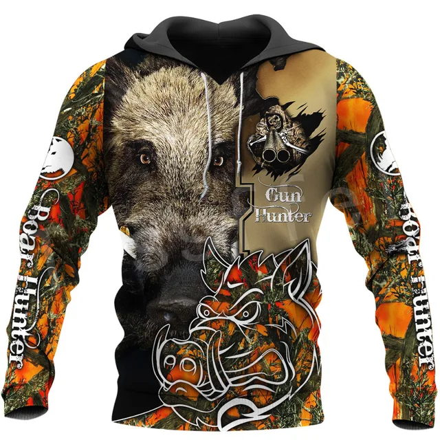 Boar Rhinoceros Dog Hunting Rabbit 3D Print Men Hooded Hoodies Hunting Hunter Women Sweatshirts Casual Hip Hop Shirt Clothing 02 AA5