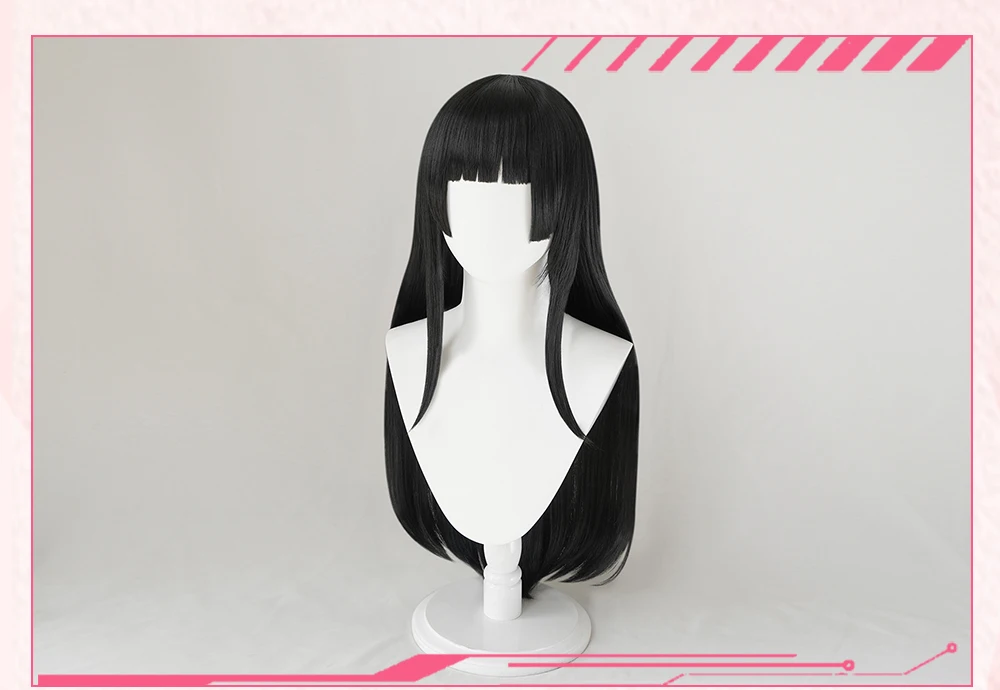 AniHut Shirokane Ринко парик игра взрыва мечта! Парик для косплея, черные синтетические женские волосы, аниме, Банг, мечта широкане, Ринко, костюм
