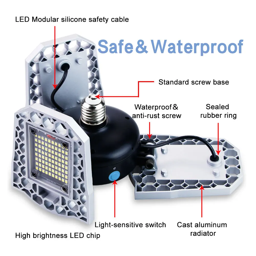 Гаражный светильник светодиодный светильник 60 Вт 80 Вт 100 Вт ампула E27 Светодиодный светильник 110 в E26 UFO светодиодный светильник 220 В водонепроницаемый склады промышленный светильник ing