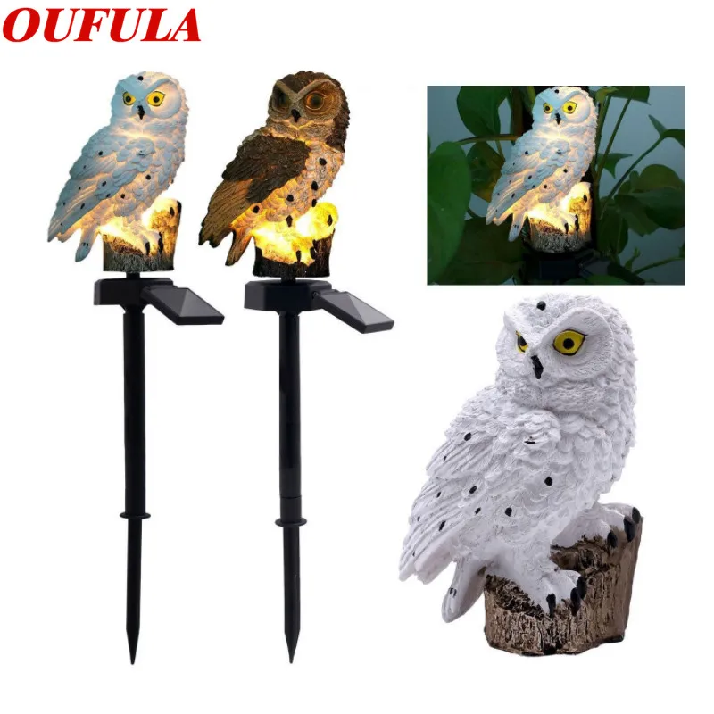 

Solar Lawn Light Owl Courtyard Outdoor Waterproof LED Cute New Product Ground Lamp Resin Crafts IP65