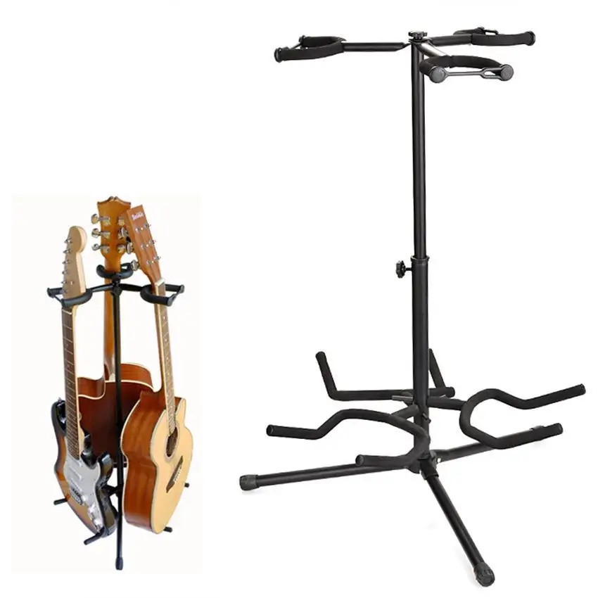 

Portable Multifunctional Musician's Gear Triple Guitar Stand