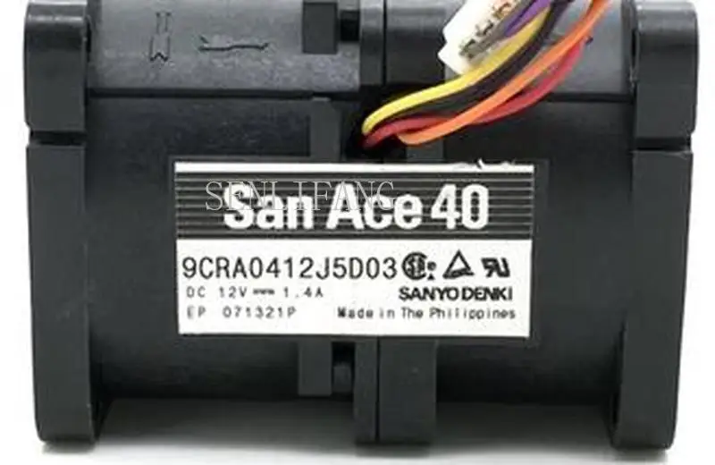 Для 9CRA0412J5D03 Сервер охлаждающий вентилятор DC 12V 1.4A 40x40x56 мм 6 проводов