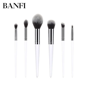

BANFI Upscale Foundation Eyeliner Makeup Brushes Set Eyeshadow Blush Cosmetics Blending Eyeliner Beauty Tools 6pcs