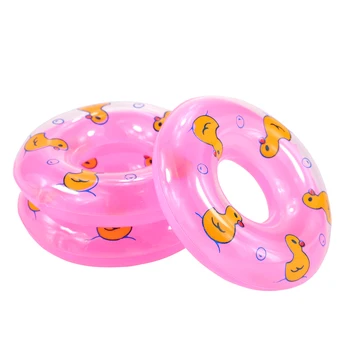 

6 Pieces/Set Doll Accessories Blue Pink Mini Swimming Lifebelt Ring Our Generation Doll Baby Toys For Barbie Game Best DIY Gift