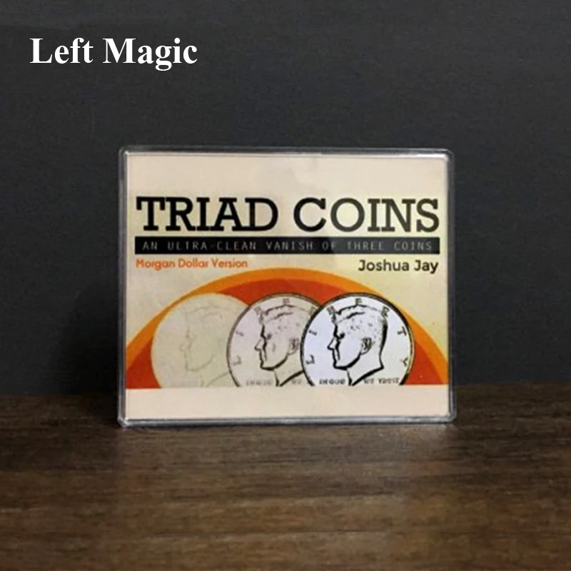 Triad Coins Morgan Gimmick Magic Tricks Vanish Three Coin Close Up Illusions