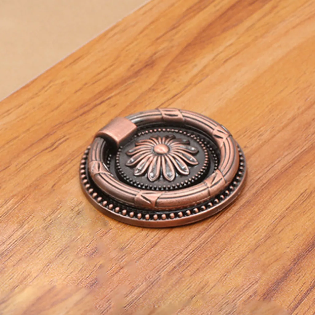 Antique Copper -M Антикварный шкаф, ручки выдвижных ящиков, кольцо, кухонный шкаф буфет, деревянный ящик, шкаф, ручки, домашний декор - Цвет: Antique Copper -M