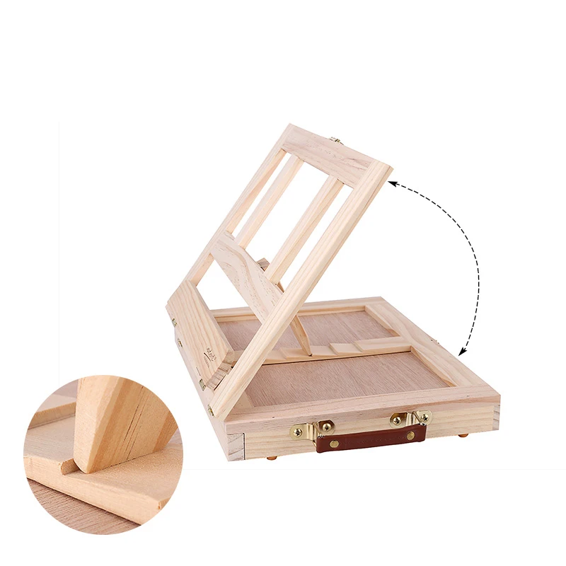Preise Holz Staffelei Malerei Staffelei Künstler Schreibtisch Staffelei Tragbare Miniatur Schreibtisch Klapp Staffelei Tisch Box Ölfarbe Zubehör Kunst Liefert