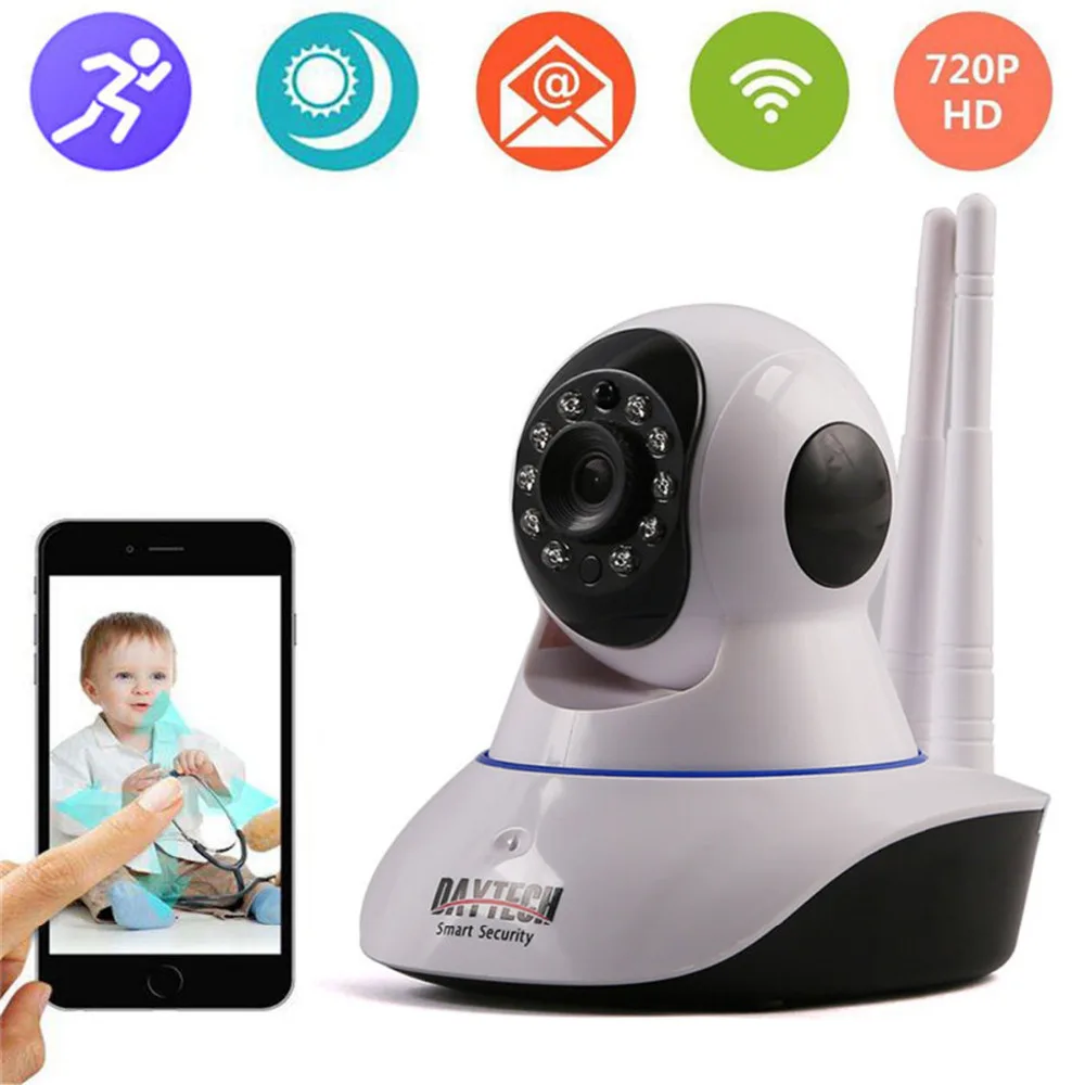 

Mini WiFi Network Camera HD 720P CCTVWi-fi Security Camera P2P Video Camera Infrared Cutting Two Baby Care Audio Night Vision