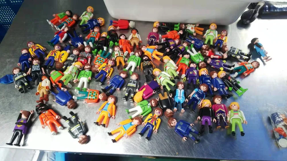 10 шт./лот игрушки Playmobil набор 7 см полицейские клоуны фигурка Playmobil оригинальная модель детские подарки игрушки для детей случайный