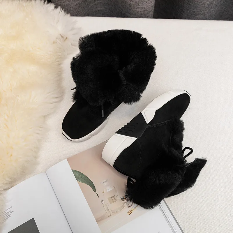 FEDONAS/зимние женские ботинки на плоской платформе с мехом; качественные женские ботильоны; удобные теплые короткие ботинки; повседневная женская обувь