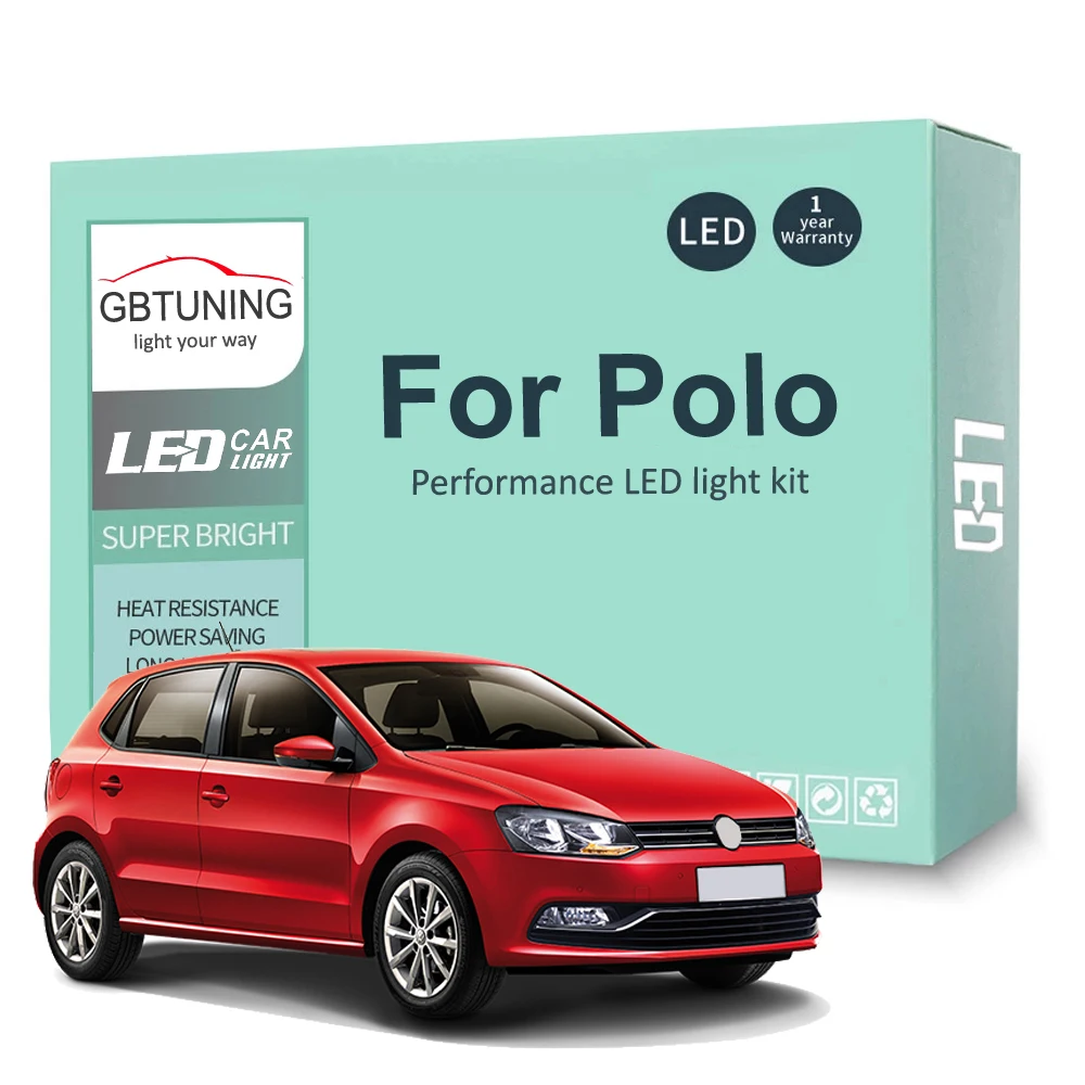 Комплект светодиодных ламп для светильник освещения Volkswagen VW Polo 6R 6C 9N 9N3 6N 6N1 6N2