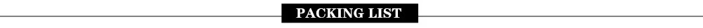 packing list