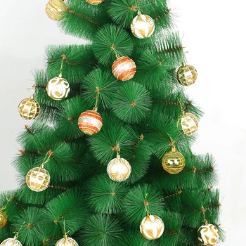 

24pcs 6cm Christmas Decorations DIY Color Printing Christmas Tree Ball Hanging Pendant Xmas Wedding Party Venue Layout props