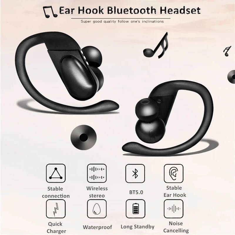 Высококачественные Bluetooth 5,0 наушники IPX7 водонепроницаемые беспроводные стерео наушники спортивные наушники с микрофоном для iPhone xiaomi huawei
