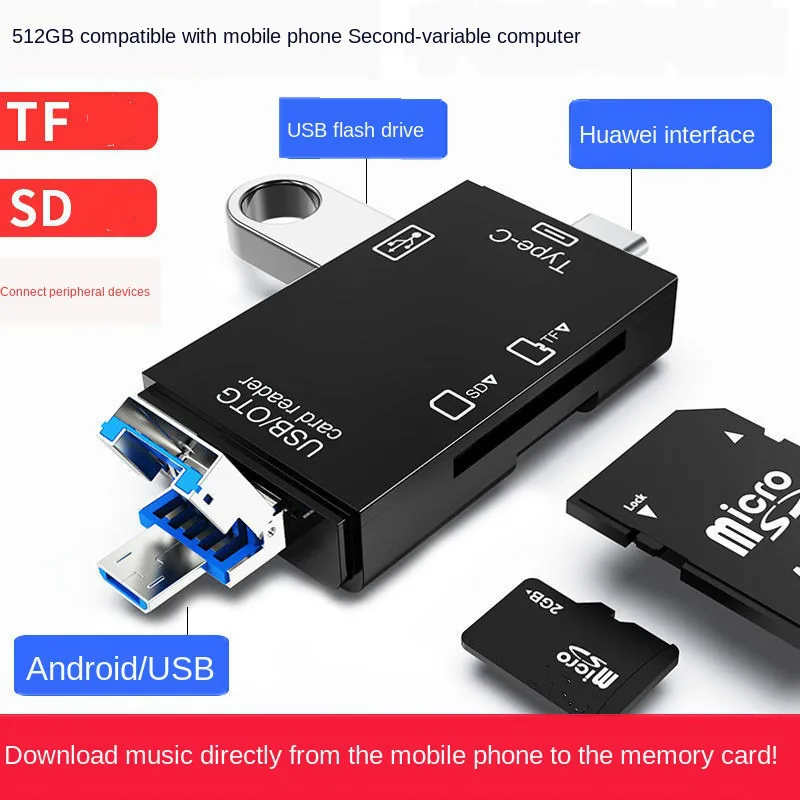 

Card Reader U Disk for Xiaomi Huawei Android Mobile Phone Type C 3.0 Pc Multi-Function Memory Card SD/TF Reader Writer Cable