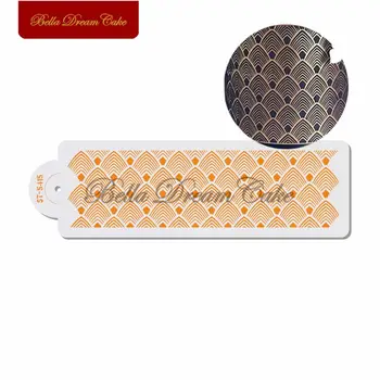 

1pc Scaly Pattern Cake Stencil Plastic Lace Cake Boder Stencils Template DIY Drawing Mold Cake Decorating Tool Bakeware