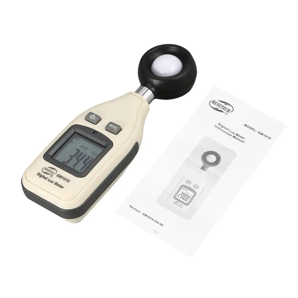 

BENETECH GM1010 Split Light Meter Luxmeter Digital Backlight 0~200000 Lux Illuminometer Luminometer Photometer Lux/FC LM Tester