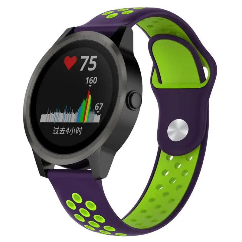 Высокий силиконовый ремешок-браслет аксессуары для Garmin Forerunner 645 музыка/245 м/vivoactive3 музыка/HR часы браслет многоцветный ремешок