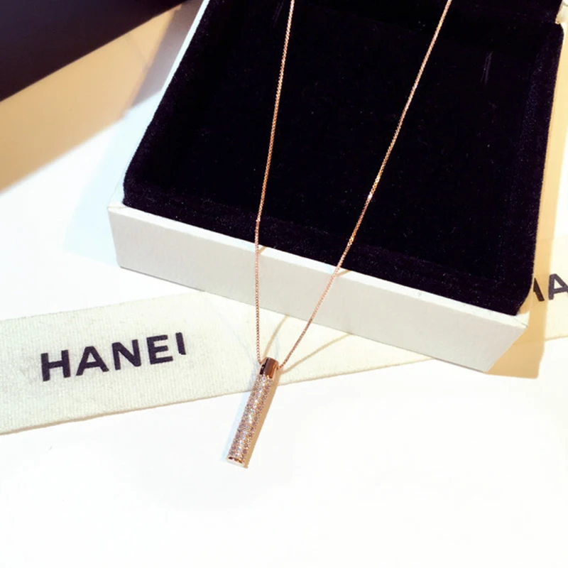 New Arrive Fashion Exquisite Gold Geometric Pendant Necklace for Women Pave Inlaid CZ Zircon Choker Wedding Jewelry Gift - Image 5