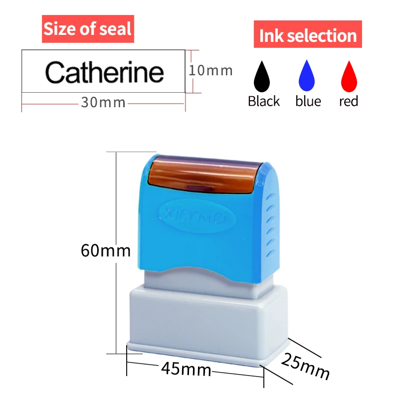 Custom Teacher Name Ink Stamp Signature Calligraphy Selfing-Inking Personalized Letter Stamp For School Student Child Cloths