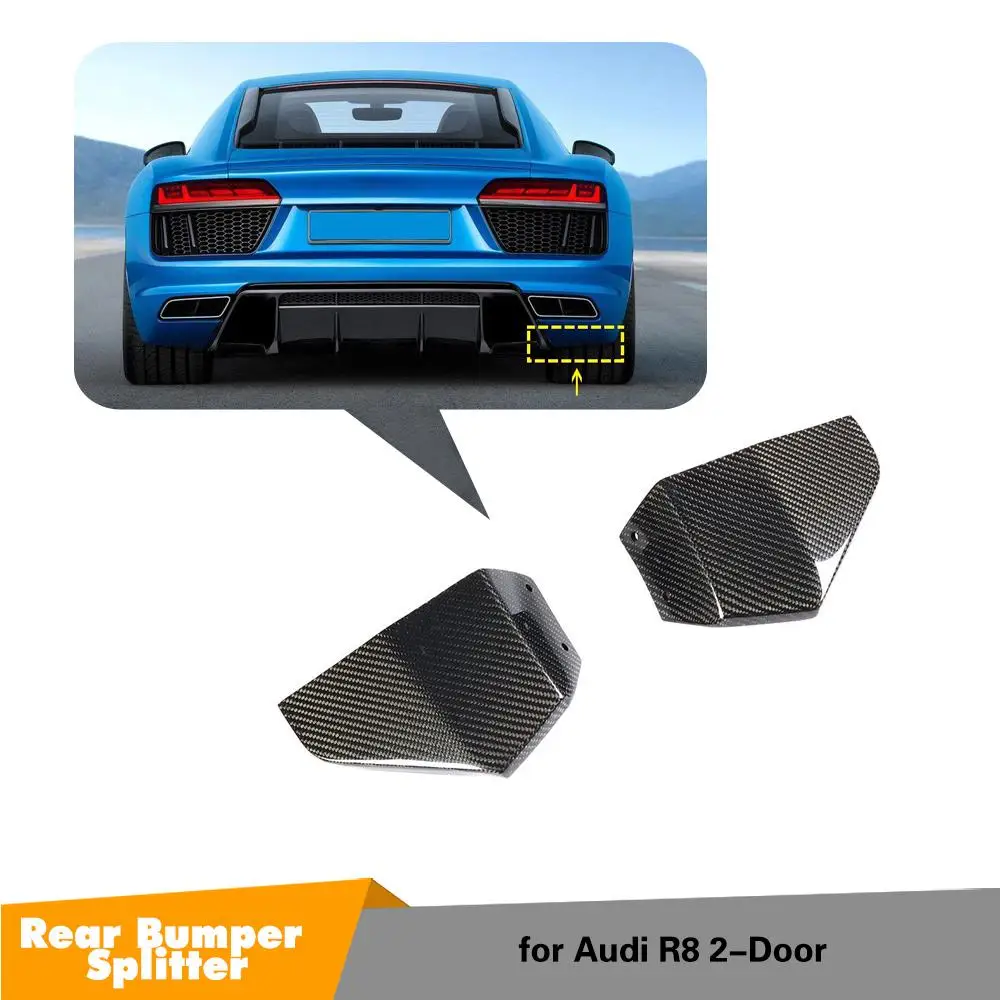 

Car Splitter Diffuser Bumper Canard Lip For Audi R8 Tuning Body Kit rear Car Fin Splitter Fins Body Spoiler 2016-2018